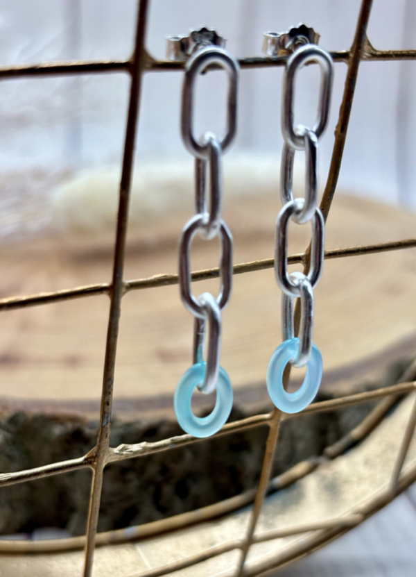 Ohrstecker silber - Achat paraiba – Bild 6