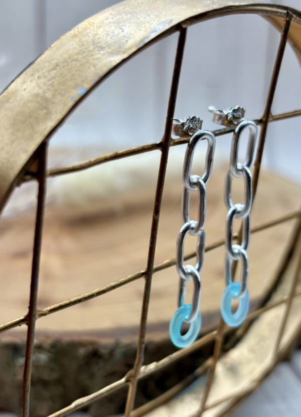 Ohrstecker silber - Achat paraiba – Bild 7