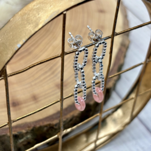 Ohrstecker silber - Rhodochrosite