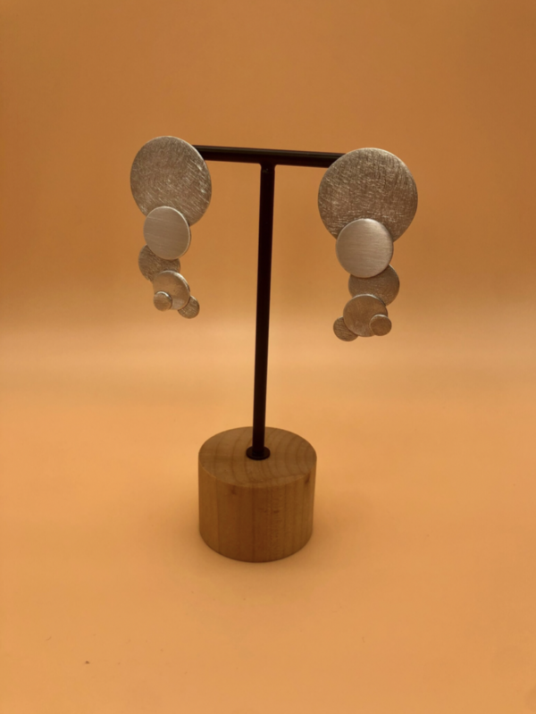 Ohrstecker silber - mehrere Scheiben – Bild 3