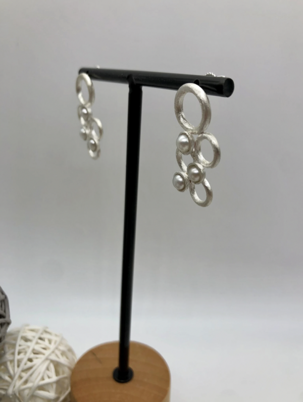 Ohrstecker silber - Süßwasserzuchtperle – Bild 7