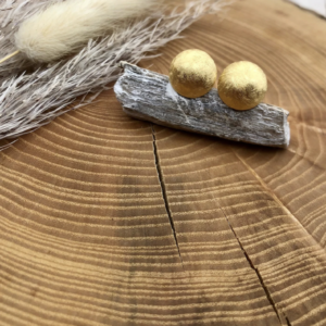 Ohrstecker silber - gold plattiert rund