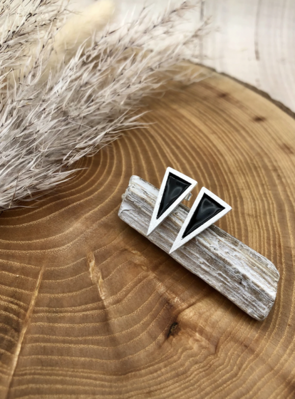 Ohrstecker silber - Dreieck – Bild 2