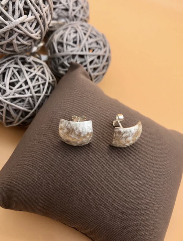 Ohrstecker silber - Viereck – Bild 4