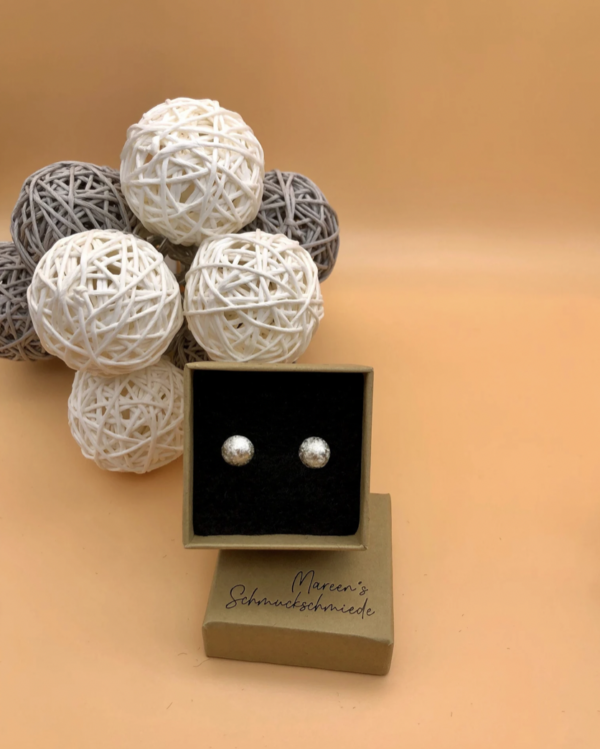 Ohrstecker silber - Kugel – Bild 2