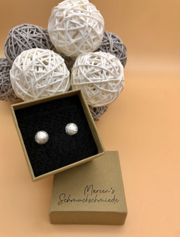 Ohrstecker silber - Kugel – Bild 5
