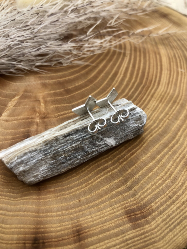 Ohrstecker silber - Blumen – Bild 4