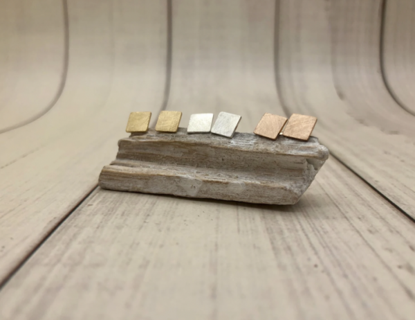 Ohrstecker silber - viereckig versch. Farben – Bild 4