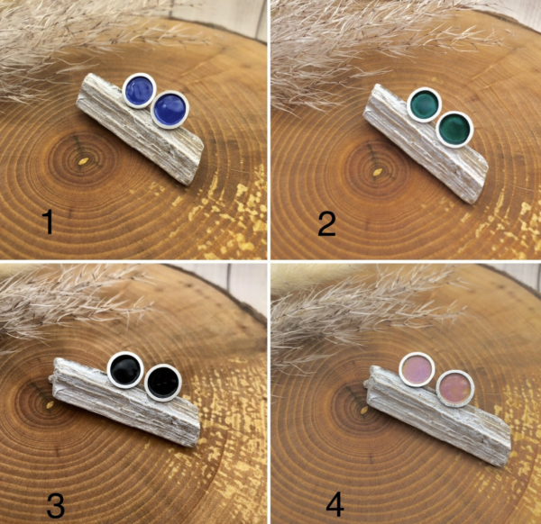Ohrstecker silber - Emaille – Bild 5