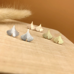 Ohrstecker silber - Gingko