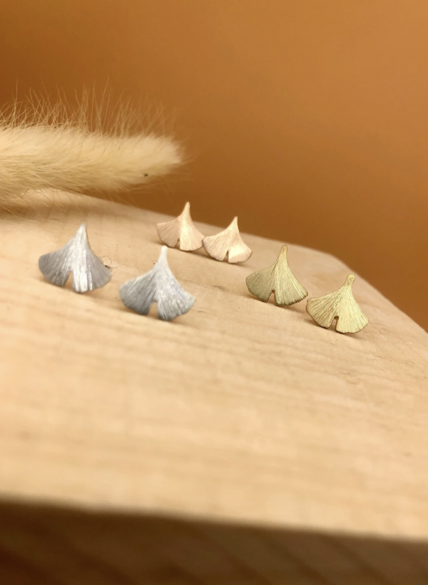 Ohrstecker silber - Gingko
