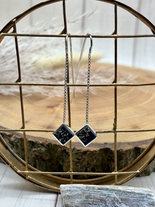 Ohrhaken silber - Pyrit – Bild 3