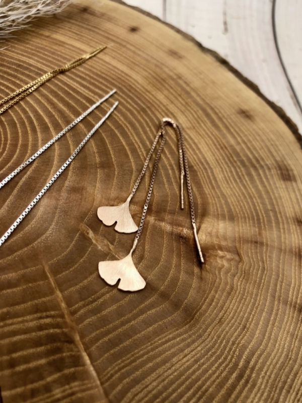 Ohrhaken silber - Gingko – Bild 5