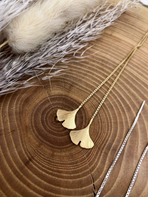 Ohrhaken silber - Gingko – Bild 6