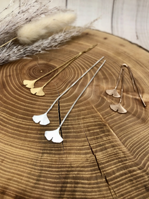 Ohrhaken silber - Gingko – Bild 7