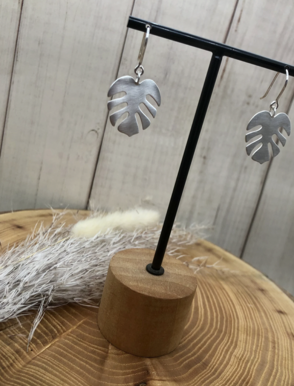 Ohrhaken silber - Monstera – Bild 8
