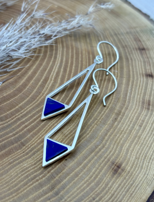 Ohrhaken silber - Lapislazuli – Bild 4