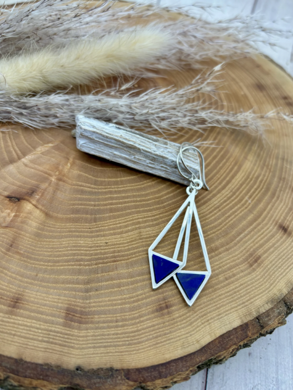 Ohrhaken silber - Lapislazuli – Bild 8