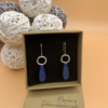 Ohrhaken silber - Dumortierit – Bild 4
