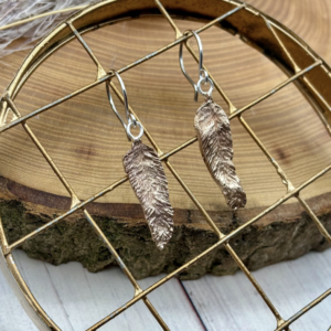 Ohrhaken Bronze - Feder