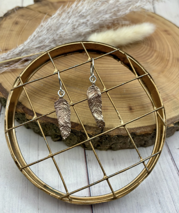 Ohrhaken Bronze - Feder – Bild 5