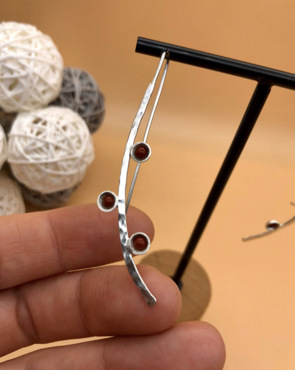 Ohrhaken silber - Jaspis – Bild 3