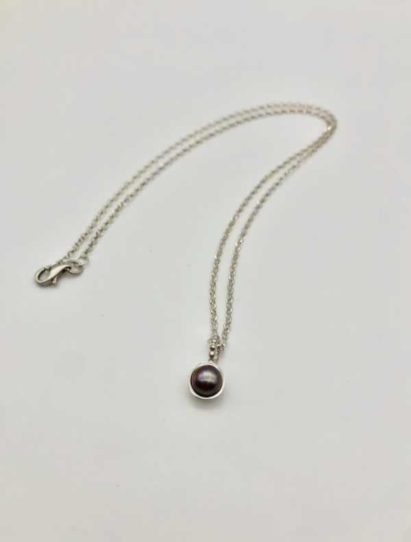 Kette mit Anhänger - Süßwasserzuchtperle – Bild 5