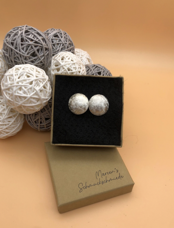 Ohrclip silber - rund – Bild 2