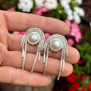 Ohrstecker silber - Mabe Zuchtperle - Hochzeitsschmuck