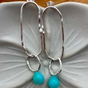 Ohrstecker silber - Zitronen Chrysopras