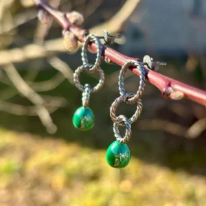 Ohrstecker silber - Malachit