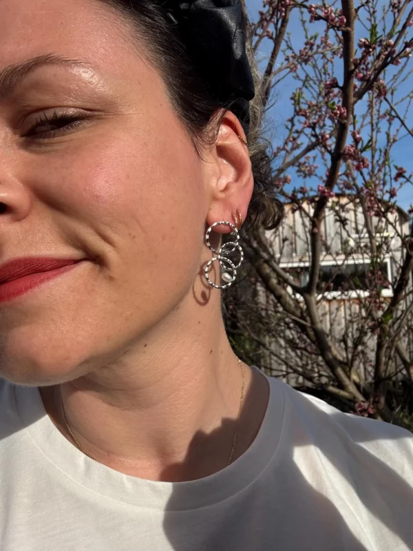 Ohrstecker silber - Süßwasserzuchtperle Ringe – Bild 6