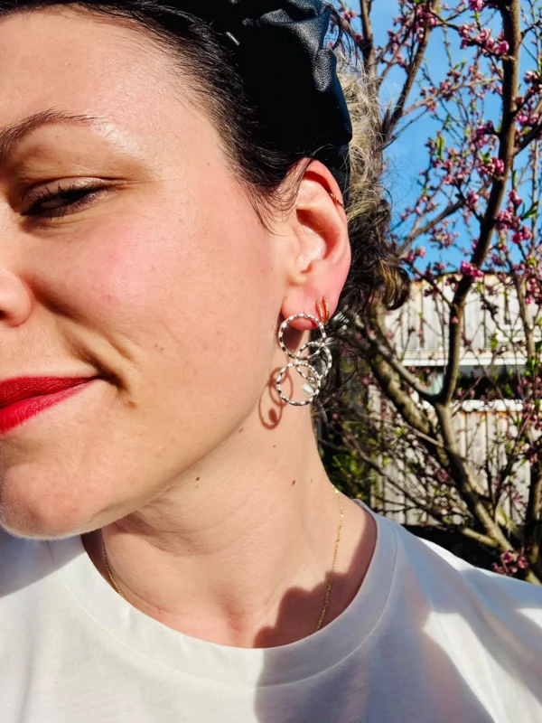 Ohrstecker silber - Süßwasserzuchtperle Ringe – Bild 7