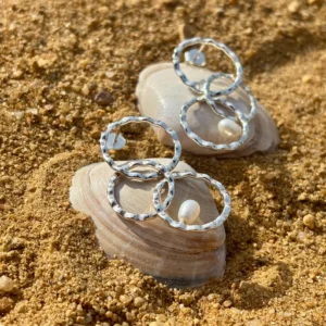 Ohrstecker silber - Süßwasserzuchtperle Ringe