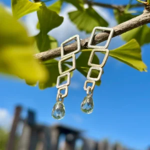 Ohrstecker silber - Prasiolith