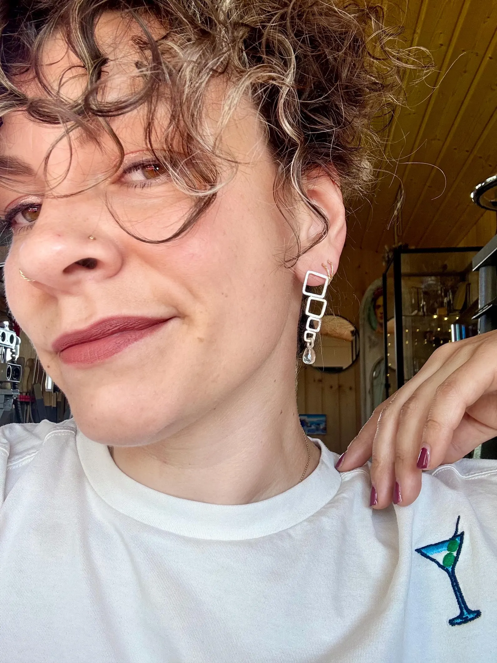 Ohrstecker silber - Prasiolith – Bild 3