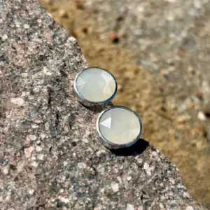 Ohrstecker silber - Mondstein