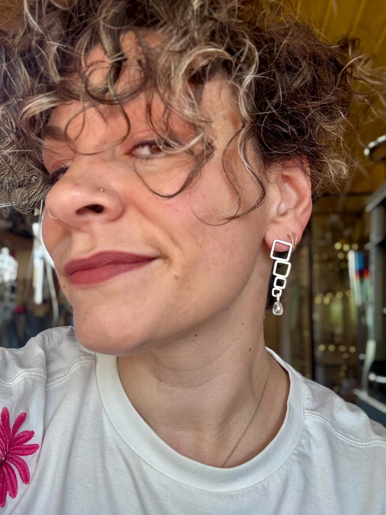 Ohrstecker silber - Prasiolith – Bild 6