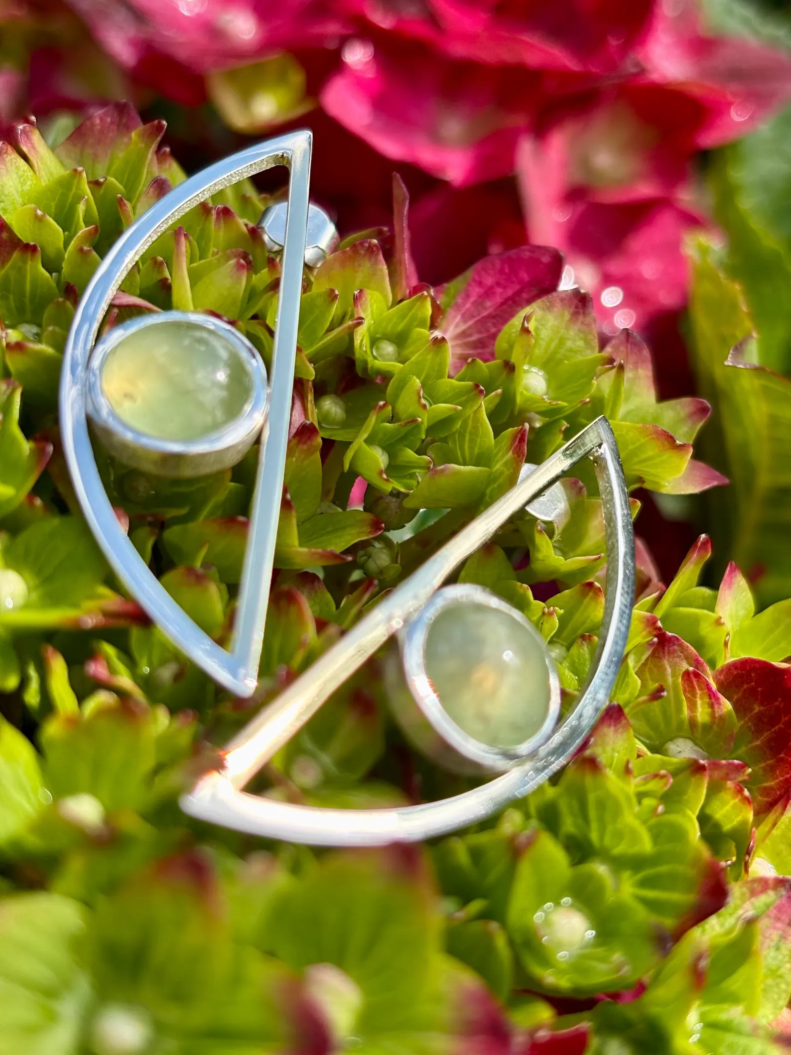 Ohrstecker silber - Prehnite – Bild 6