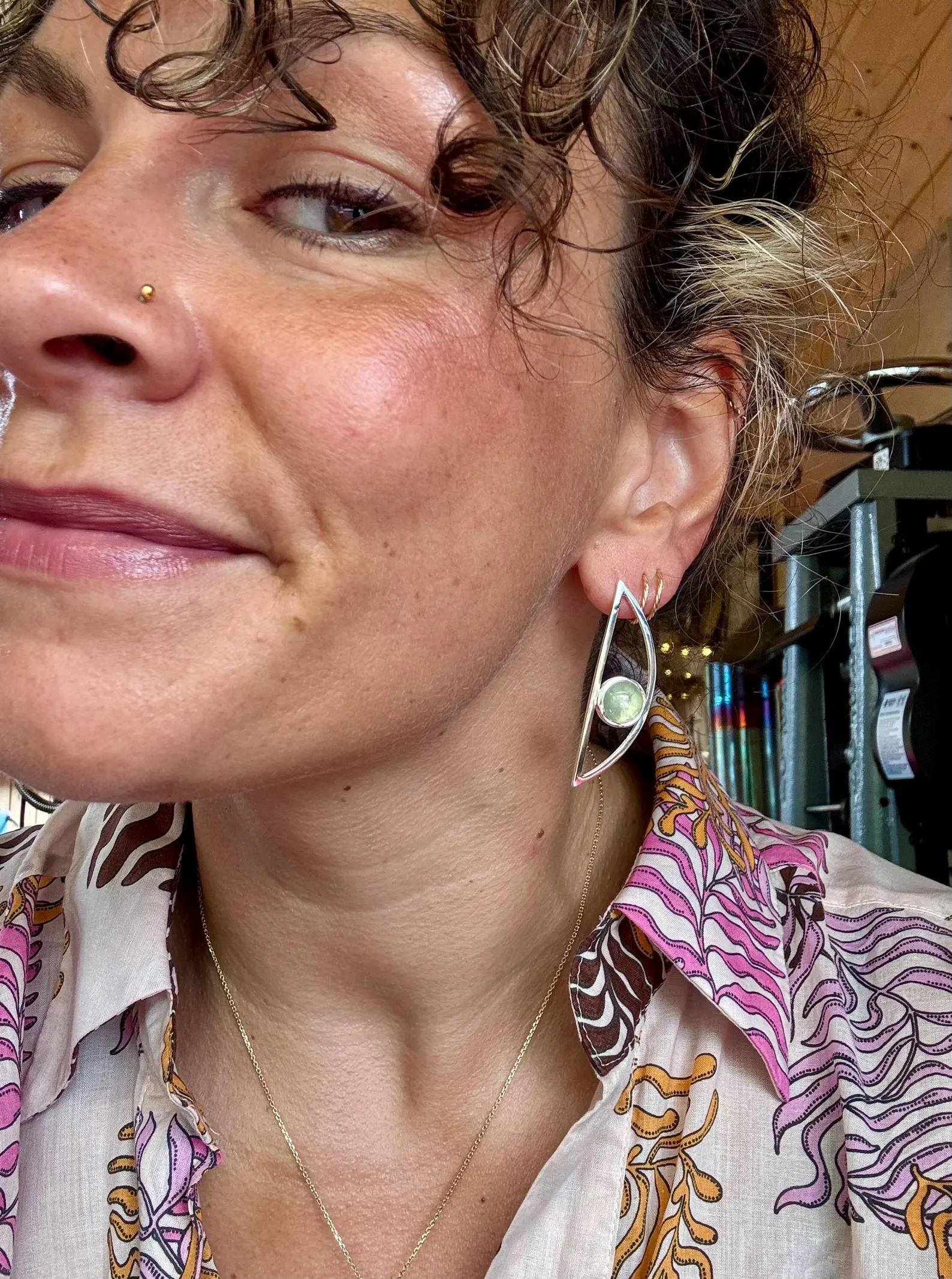 Ohrstecker silber - Prehnite – Bild 7