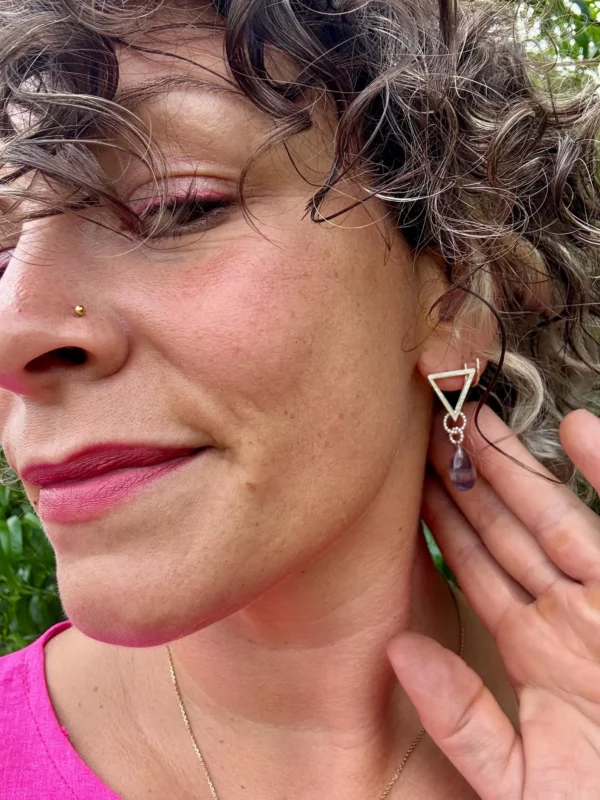 Ohrstecker silber - Fluorit – Bild 7