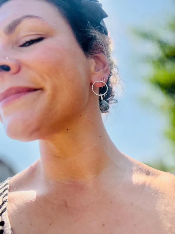 Ohrstecker silber - Jaspis mit Kordeldraht – Bild 6