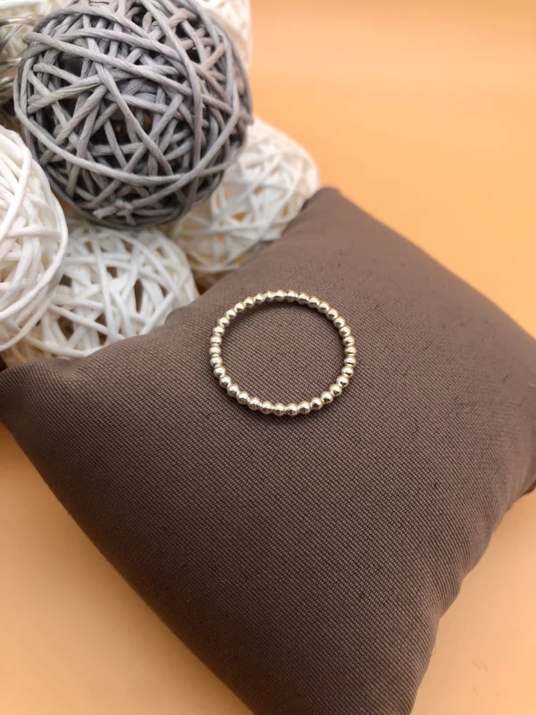 Ring silber - Perldraht – Bild 3