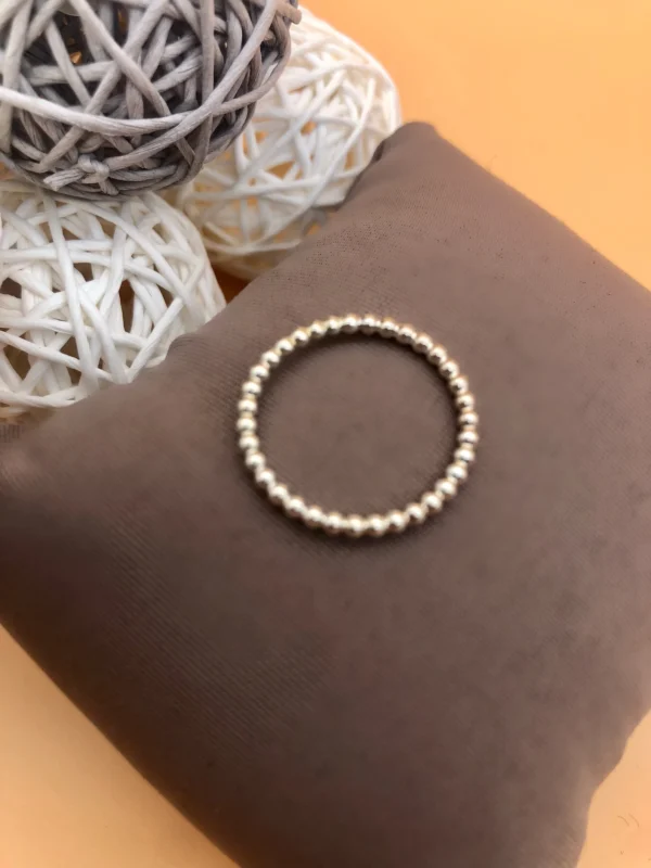 Ring silber - Perldraht – Bild 4
