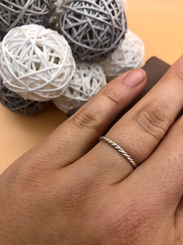 Ring silber -  Kordeldraht – Bild 2