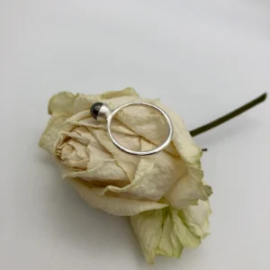 Ring silber - Perle Größe 56