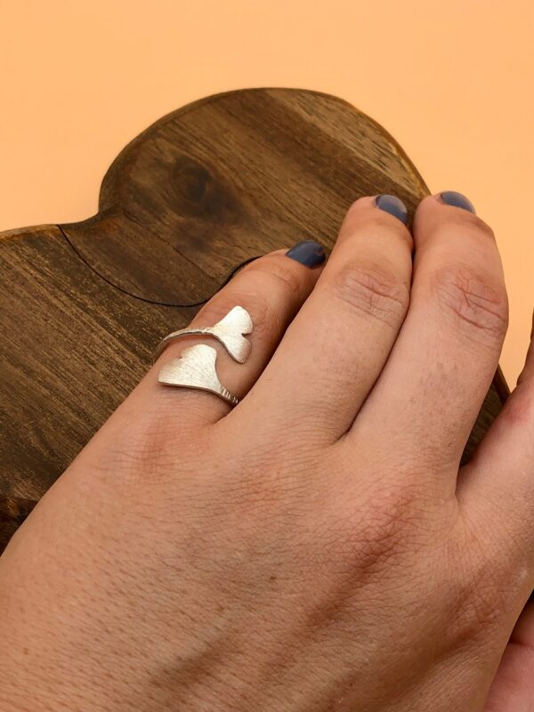 Ring silber - Ginkgo – Bild 4