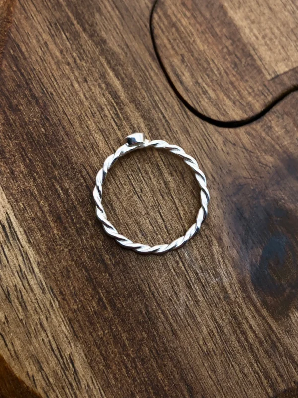 Verlobungsring Kordeldraht Zirkon-Diamant – Bild 4