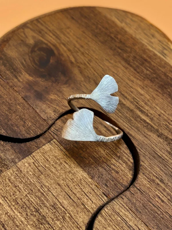 Ring silber - Ginkgo – Bild 5