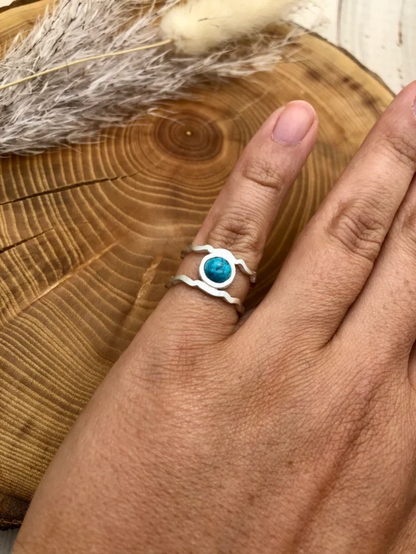 Ring silber - Türkis Größe 56 – Bild 4